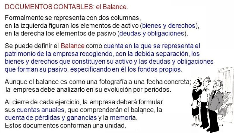 19 DOCUMENTOS CONTABLES, EL BALANCE