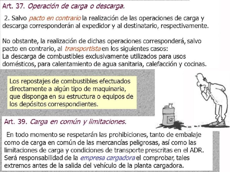 MERCANCIAS PELIGROSAS 18 PROCEDIMIENTO DE CARGA Y DESCARGA RD97-2014