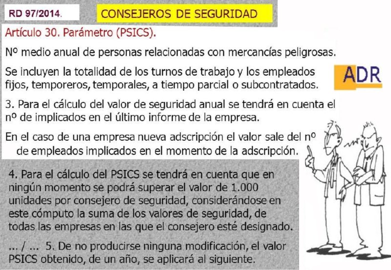 MERCANCIAS PELIGROSAS 39 Anexo II Consejero Parámetros PSICS RD97-2014