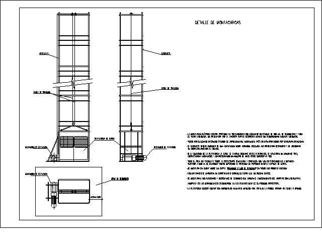 Montacargas GRAFICOS CAD SEGURIDAD