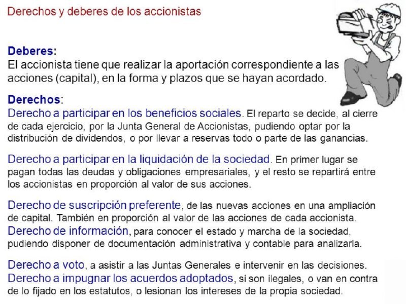 25 DERECHOS ACCIONISTAS