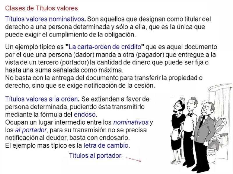 16 CLASES TITULOS VALORES