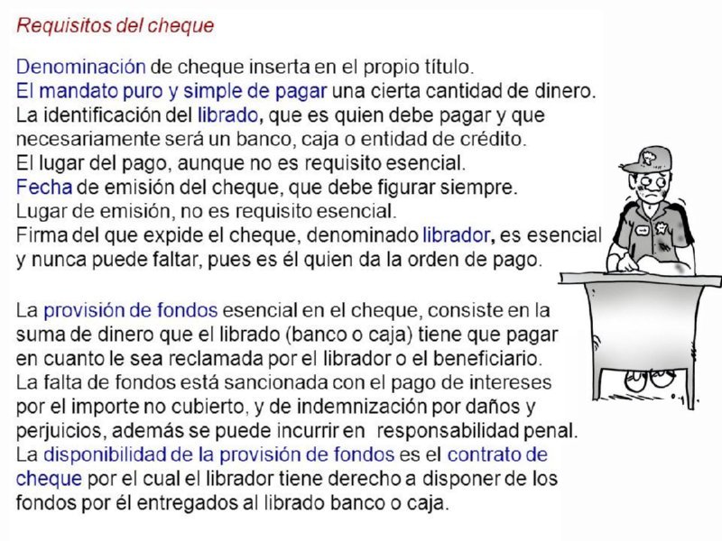 34 REQUISITOS CHEQUE