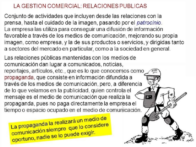 22 Relaciones públicas comerciales