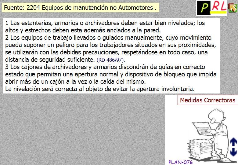 076 EQUIPOS MANUTENCION