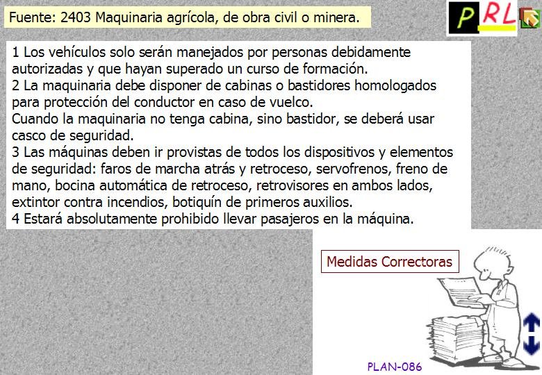 086 MAQUINARIA AGRICOLA