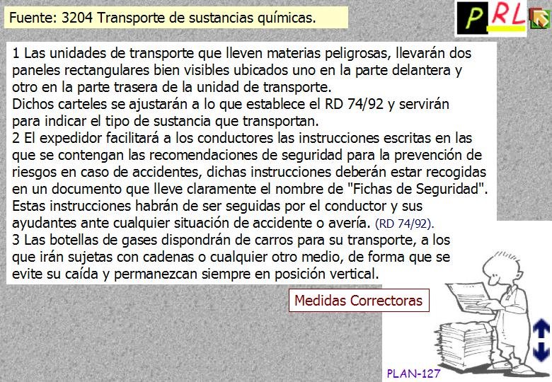127 TRANSPORTE SUSTANCIAS QUIMICAS