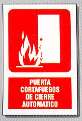 FUEGO PUERTA CORTAFUEGOS DE CIERRE AUTOMATICO  IMAGENES FOTOS DIBUJOS