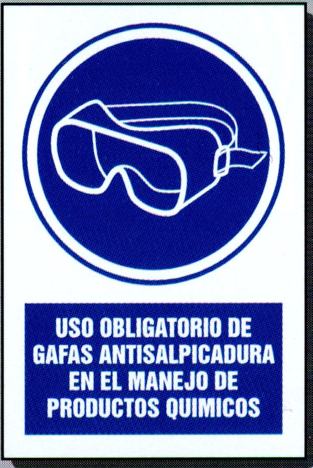 Uso oblig gafas antis p qumicos  IMAGENES FOTOS DIBUJOS