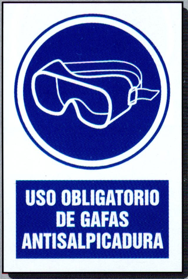 Uso oblig gafas antisalpicadura  IMAGENES FOTOS DIBUJOS