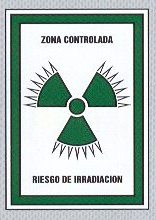 ZONA CONTROLADA RIESGO DE IRRADIACION  IMAGENES FOTOS DIBUJOS