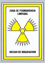 ZONA DE PERMANENCIA LIMITADA RIESGO DE IRRADIACION  IMAGENES FOTOS DIBUJOS