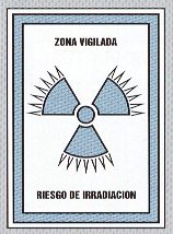 ZONA VIGILADA RIESGO DE IRRADIACION  IMAGENES FOTOS DIBUJOS