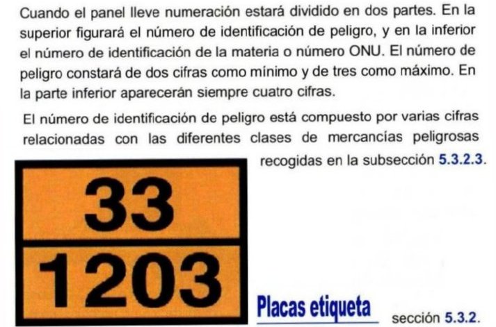 MERCANCIAS PELIGROSAS 26 PLACAS ETIQUETAS