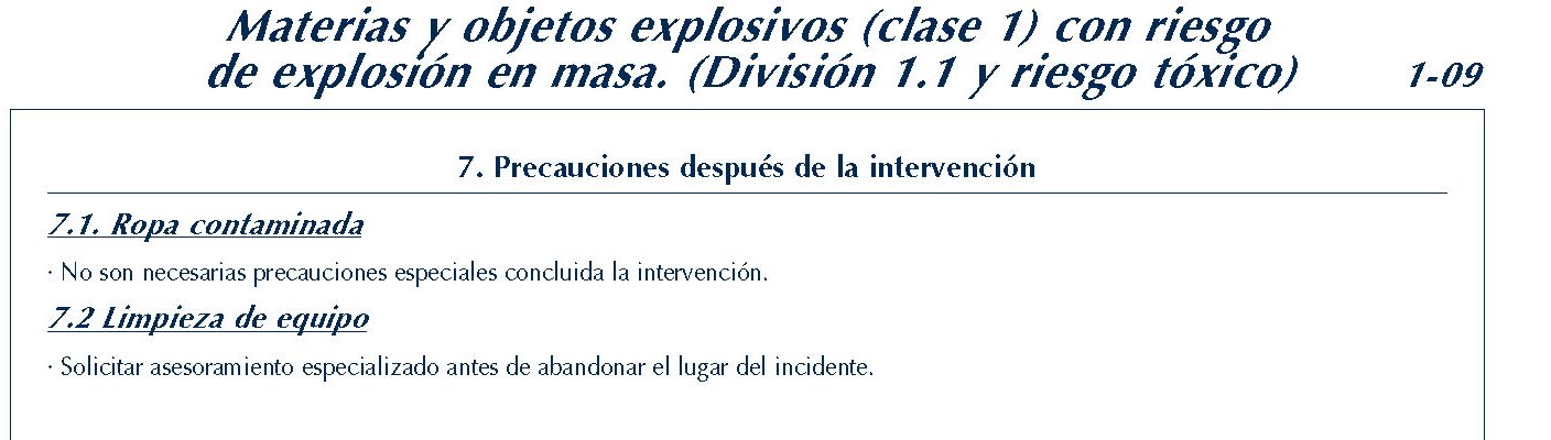 MERCANCIAS PELIGROSAS 097 FICHA 1-09 CLASE 1 DIVISION 1.2 TOXICO Y CORROSIVO FICHAS EMERGENCIA 2004