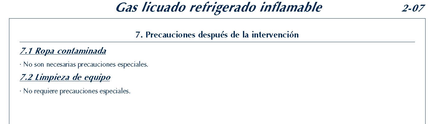 MERCANCIAS PELIGROSAS 107 FICHA 2-07 GAS LICUADO REFRIGERADO INFLAMABLE FICHAS EMERGENCIA 2004