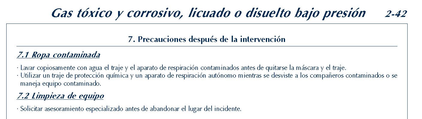 MERCANCIAS PELIGROSAS 146 FICHA 2-42 GAS TOXICO CORROSIVO LICUADO FICHAS EMERGENCIA 2004