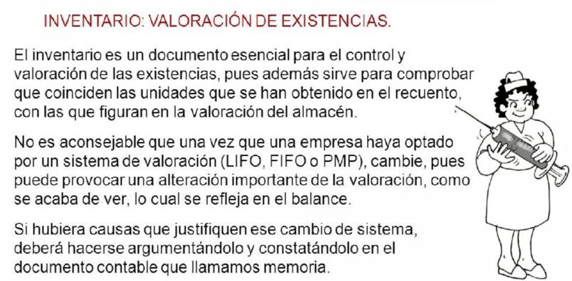 52 VALORACION DE EXISTENCIAS