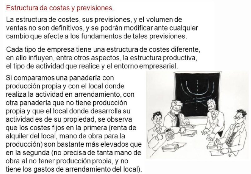 57 ESTRUCTURA DE COSTES Y PREVISIONES