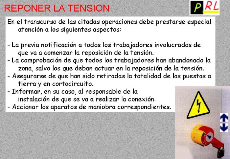Maniobras en instaciones eléctricas