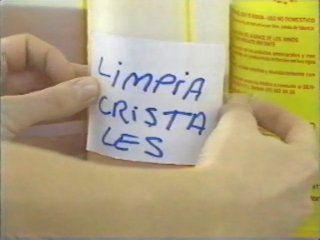 ETIQUETA LIMPIACRISTALES  TRABAJO Y CIRCULACION